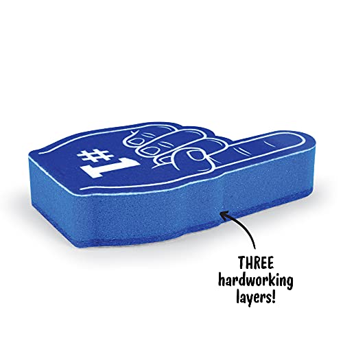 Image of Genuine Fred, #1 Dishwasher, Foam Finger Kitchen Sponge, Blue