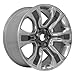 OEM DG74 20 Inch Rims and Tires Fit Ram 1500 6x139.7 20x9 Gloss Gunmetal with Polished Face - Hollander 2682 - TerraMax RT 275/55-20 (Set of 4)