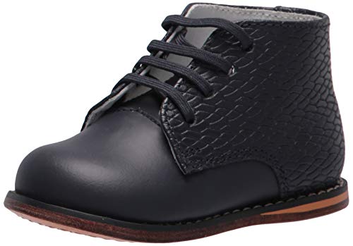 Josmo Infant Kids Boy's-Girl's First Walker Oxfords Navy Print Woven Sz: 2
