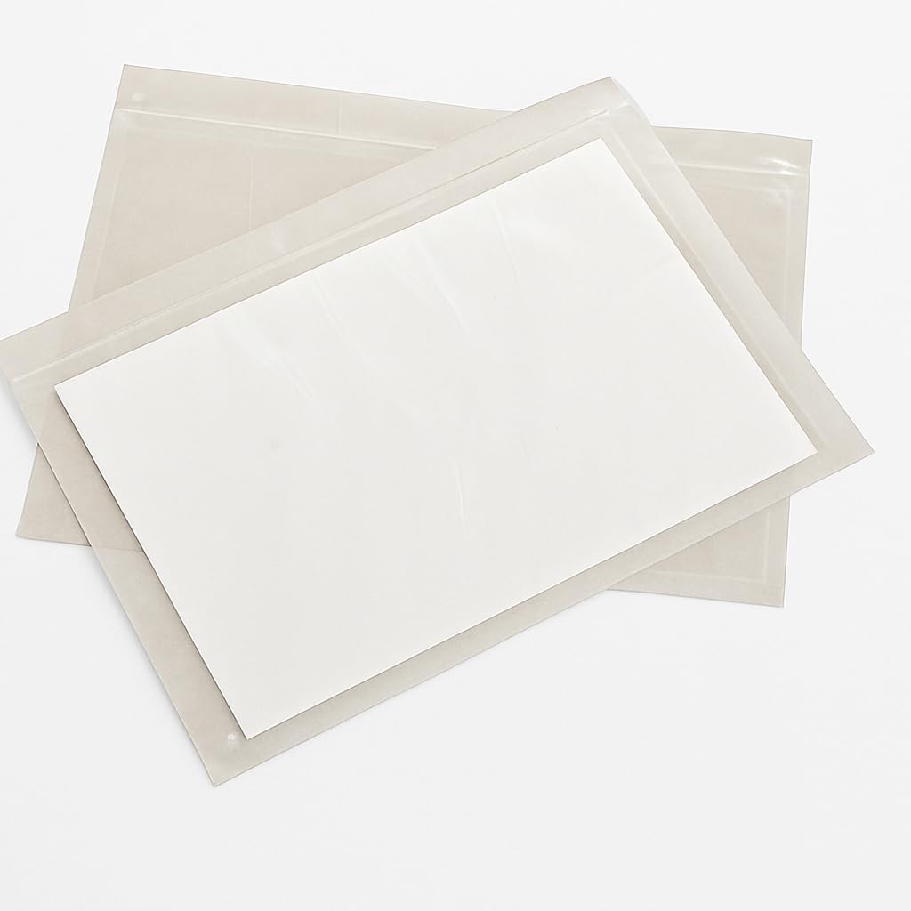 Lieferscheintaschen selbstklebend - 1000 Stück – Dokumententaschen C5 C6, transparentes Fenster & weißer Rücken, starke Klebung, wasserfest & reißfest – für Pakete, Paletten (C5 (162 × 229 mm))