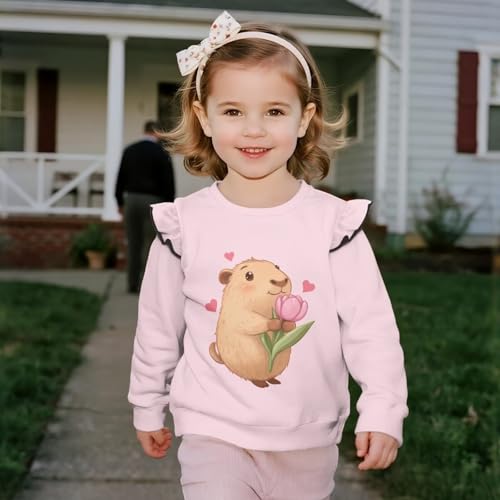 Toddler Sweatshirt Girls Long Sleeve Shirts Clothes For Kids Crew Neck Pullover Comfy Blouse for Winter4