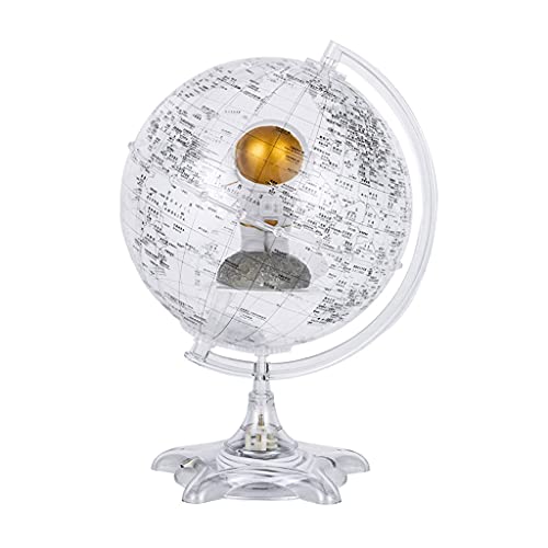LTCTL Globe terrestre Globe Terrestre en Acrylique Transparent avec Support De Trépied en Métal 7,8 Pouces (20 Cm) Globe du Monde DIY Globe Terrestre Globes géographiques (Color : DIY Electric) Cover