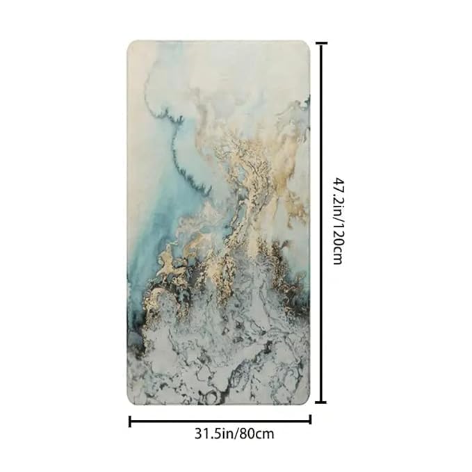 AMPLIN Luxury Bath Mat,Anti-Slip Large Bath Mat | Bathing Room Rug Quick Drying Mat Bathroom Water-Absorbing Quick-Drying Floor Mat Non-Slip Carpet Soft Cushion Bathtub Floor Mat || 120 x 80 cm 4