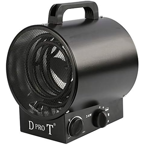 dirty pro tools 3KW Industrial Workshop Fan Heater Blow 3000W 230V Electric Space Heater Fire Cover