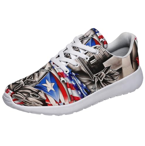 Sonzj-II Puerto Rico Shoes for Men Women Running Sneakers Breathable Casual Sport Tennis Shoes Boricua Gift2