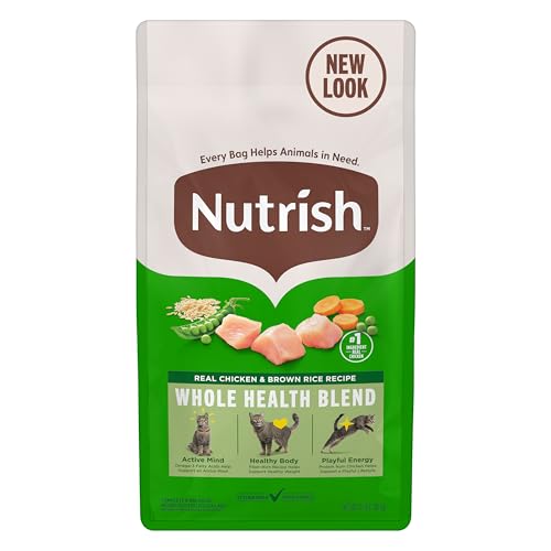 Nutrish Dry Cat Food, Real Chicken & Brown Rice Recipe, 3 lb. Bag (Rachael Ray)
