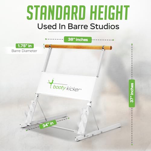 Image of Portable Folding Exercise Bar for Barre, Balance and Ballet Home Workouts, Strong Freestanding Stable Design