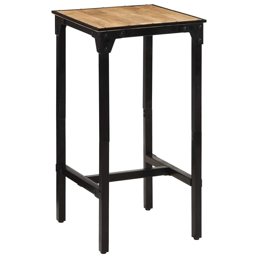 Stół barowy 60 x 55 x 107 cm lite drewno mango z żelazną ramą