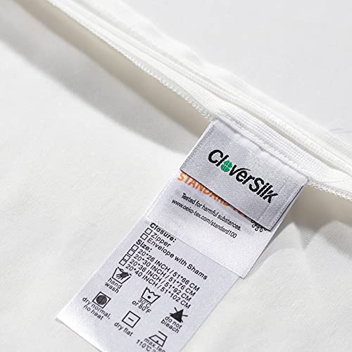 Cloversilk 100% Mulberry Silk Pillowcase For Hair And Skin, 19 Momme Silk On Both Sides, Hidden Zipper Pillow Cover - Standard, White #TOP3
