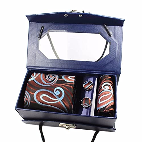 Set de corbata con caja de regalo en seda tejida para hombre