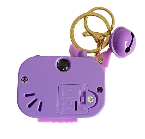 Image of GOLD LEAF 3D Cartoon Camera Keychain for Kids - PVC Cartoon Designs - Kawaii Toy Key Ring with Luminous Projection Light - Fun Car Keychain & Pendant Gift for Girls & Boys