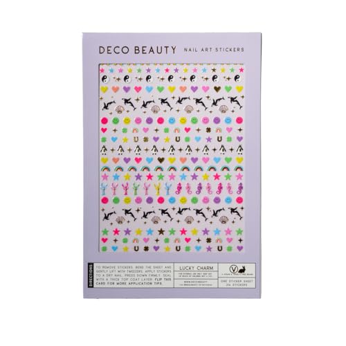 Deco Beauty Lucky Charm - Super Thin & Easy-to-Apply Nail Art with The Cutest Designs - Durable & Long-Lasting Nail Art Stickers and Decals for Women, for DIY at-Home Manicures & Salon-Quality Nails