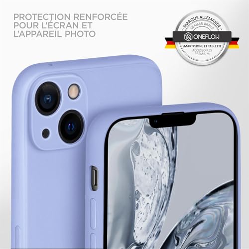 Coque bleu clair iPhone 14 Plus silicone arrière souple antichoc - 4