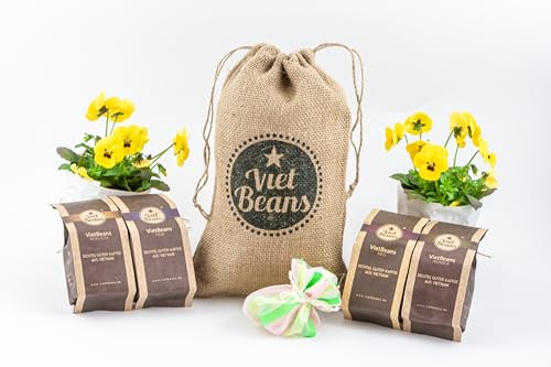 Kaffee Geschenk für Kaffeeliebhaber - Kaffeesack Jute - Vier Sorten exotischer Kaffee im Jutesack -Geschenkidee - Geschenk für Kaffeetrinker - Probierset - Gemahlen