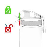 ion8 Trinkflasche, 500 ml, Auslaufsicher, Einhandöffnung, Sichere Verriegelung, Spülmaschinenfest, BPA-frei, Tragegriff, Klappdeckel, Leicht zu Reinigen, Klimaneutral, Marineblau – Ansicht 4