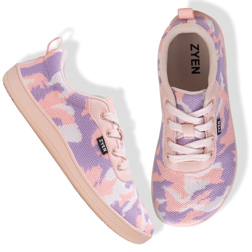 ZYEN Wide Toe Box Barefoot Shoes for Women | Wide Width Breathable Camouflage Shoes | Zero Drop Sole Fashion Non Slip Gym Sneaker Lightweight Minimalist Walking Sneaker