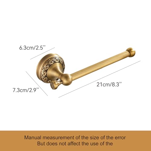 Image of Wall Mounted Bathroom Toilet Paper Holder,Roll Tissue Holder Antique Brass Pattern Carving,Brushed Bronze