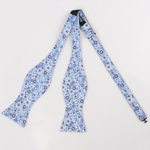 Image of Alizeal Mens 2pcs Floral Self-tied Bow Tie Pocket Square Set