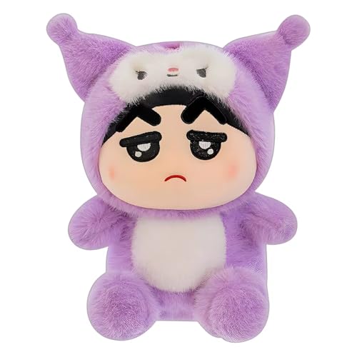 Image of Y U COLLECTION Plush Character Stuffed Toy, 30 cm, Purple and White, Kawaii Design, Super Soft Stuffed Toy
