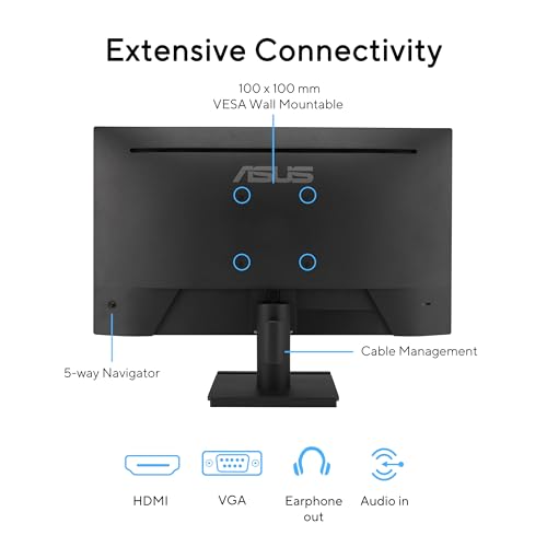 Image of ASUS VA24EHF2-24 inch 1080P FHD 120Hz IPS Computer Monitor, HDMI, VGA, VESA