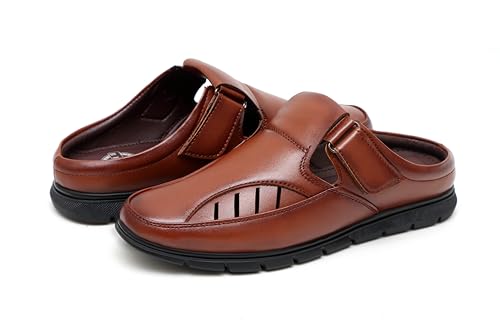 Image of BRUTE Leather Sandals for Men | Open Fisherman Sandals | Half Sandals
