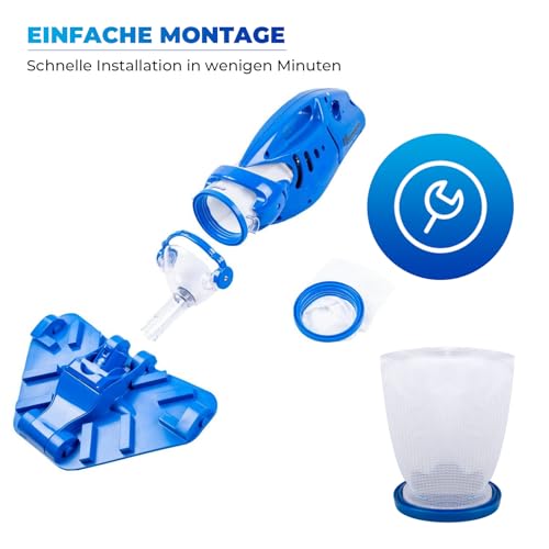 ANTOBLE Mehrschicht-Filterbeutel kompatibel mit Pool Blaster Max Li 30000ML,Catfish Ultra, iVac 250, iVAC C2, Volt FX-4 und Jacuzzi JPV200 Handstaubsauger Filtersäcke (2 Stück) P30X022XF PBW022XF