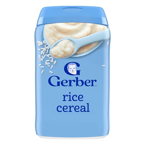 Image of Gerber Stage 1 Baby Food, Baby Rice Cereal, Iron, Zinc & Vitamin B12, Infant Cereal, 6-Pack