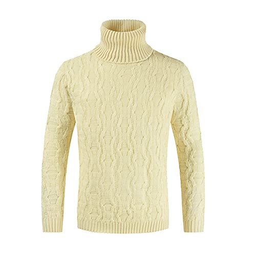 Collo Alto Pullover Uomo Maglione Dolcevita