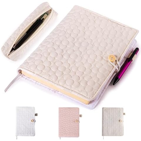 Fabric Book Covers for Women with Pencil Case, Washable Book Protector for Hardcover, Book Cover for Paperback, Paperbacks, Reusable Book Sleeve, Back to School Book Gift for Girls, Book Lovers Cover