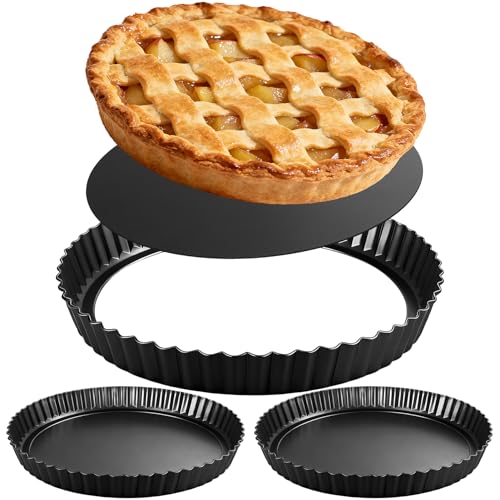 La mejor selección de Moldes para quiche y tarta de frutas disponible en línea. 41 EPPARN - Juego de 2 moldes antiadherentes de acero al carbono de 10 pulgadas, moldes para tartas con parte inferior extraíble, moldes perfectos para hacer quiches, brownies y...