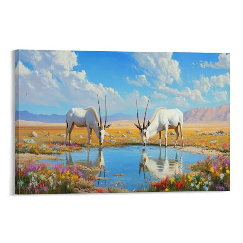 Toile Abstraite Mouton Jaune Parfait pour Déco Art Murale Salle de Bain