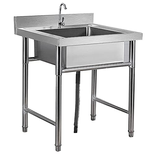 Évier de restaurant commercial 60x60x90cm pour optimiser la plonge