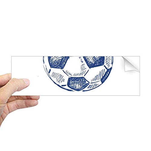 Adhesivo de fútbol azul rectangular DIYthinker para ventanas de coche 2