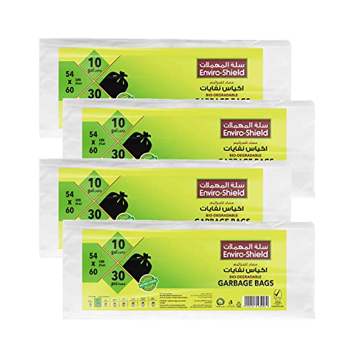 EnviroShield Enviro Shield OXO Biodegradable & Antibacterial 10 Gallon 30 Garbage Bags x 4 Rolls Value Pack Multicolour