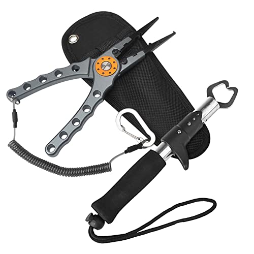 Alicate de pesca kit pinça de lábio cortador linha gancho removedor ferramenta de pesca