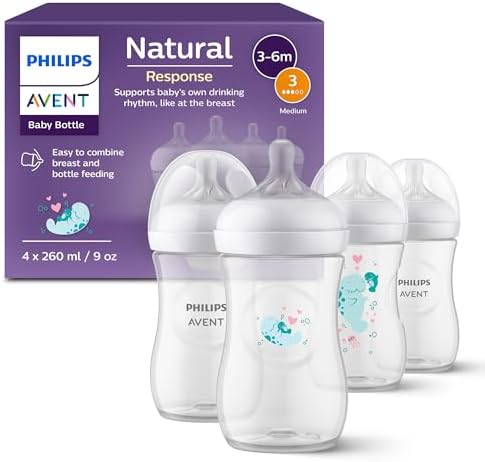 Philips Avent Natural Response, set de regalo para bebés: 4 biber...