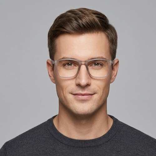 Image of UV Protection Glasses Blue Cut Blocking Harmful Rays Glasses for Men & Women Zero Power Computer Specs Eye Protection Lightweight Frame with Case & Cleaning Cloth