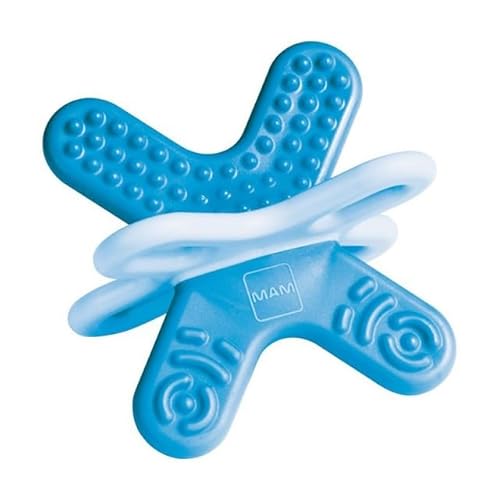 Mam Bite & Relax Fase 2 Mini Dentaruolo, Sollievo Alle Gengive, 4+ Mesi, Azzurro