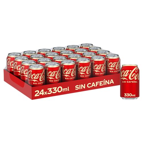 Coca-Cola Sabor Original Sin Cafeína - Refresco de cola - Pack 24 latas 330 ml