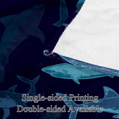 Couverture polaire requin idée cadeau originale pour lit et salon
