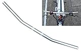 Montaje universal Manillar de Moto Arrastre Barra 7/8\" 22mm Para Streetfighter Motocicleta a Medida Bicicleta Plano Monitor Flotador - Plateado