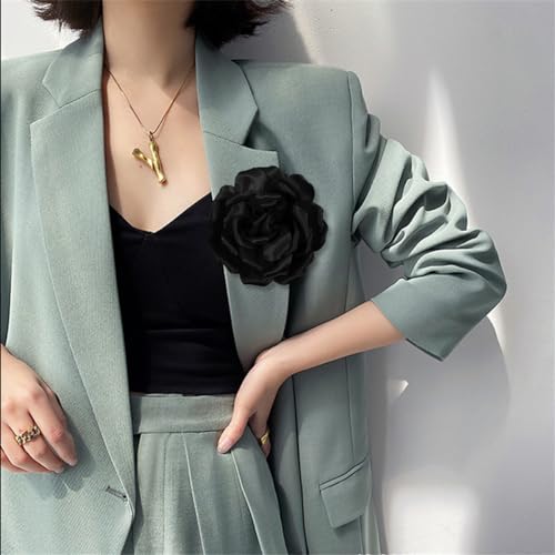 Image of 4.3 inch Red Rose Hair Clip Large Flower Brooches for Women | Charming Flowers Pins for Clothes | Turn Heads with Stylish Rose Hair Clip Flower Brooch Pin for Clothes & Clips for Woman