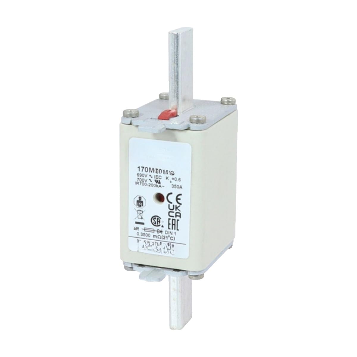 Fusible 170M3818D carré ultra-rapide type aR 350A 690V