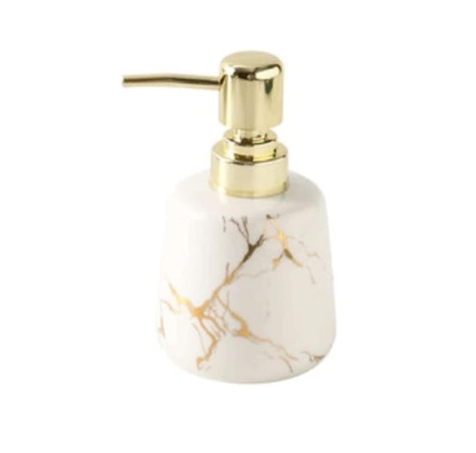 soap dispenser， Soap Dispensers Marble Dispenser, Desktop Hand Sanitizer Pump Bottle Lotion Container Refillable Liquid(Blanc,S)