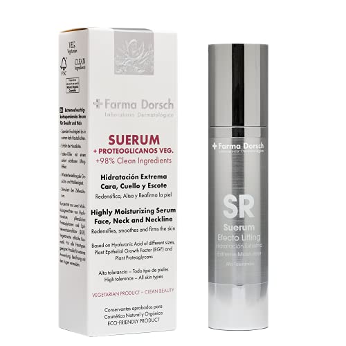 FARMA DORSCH SUERUM- Serum facial De Hidratación Extrema - Efecto Lifting. Firmeza, Elasticidad,Rellena arrugas. Serum hidratante facial. Estimula la producción de Colageno y Acido Hialuronico .50ml