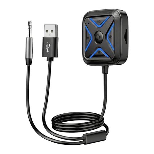 Bluetooth 5.3 Aux Car Adapter Noise Cancellation
