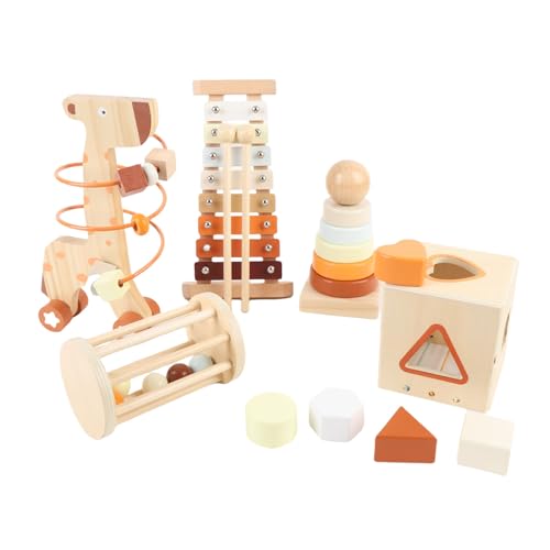 CHICIRIS Música de Percusión de Madera Juego de Educación Temprana para Niños Enseñanza de Instrumentos Musicales para Bebés Kit para Instrumentos Musicales para Niños Pequeños, Cautiva