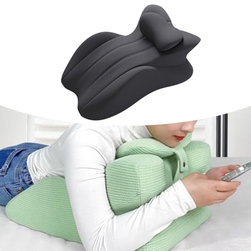 Oreiller triangulaire de soutien dorsal pour lire au lit gris - 5