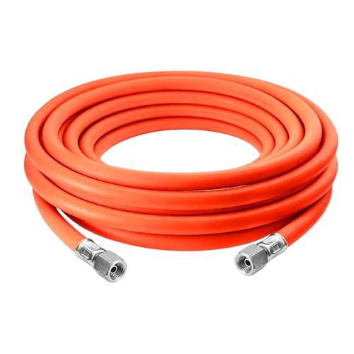 DOMINOX Industrial Gasschlauch 500cm mit Schelle 2×3/8 lks Propan/Butan Gasschlauch 5m G3/8 x G3/8