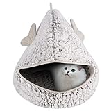 Tamaño: este saco de dormir para gatos mide 19.7 x 15.7 x 13.4 pulgadas y la apertura es de 11.8 x 5.5 pulgadas.